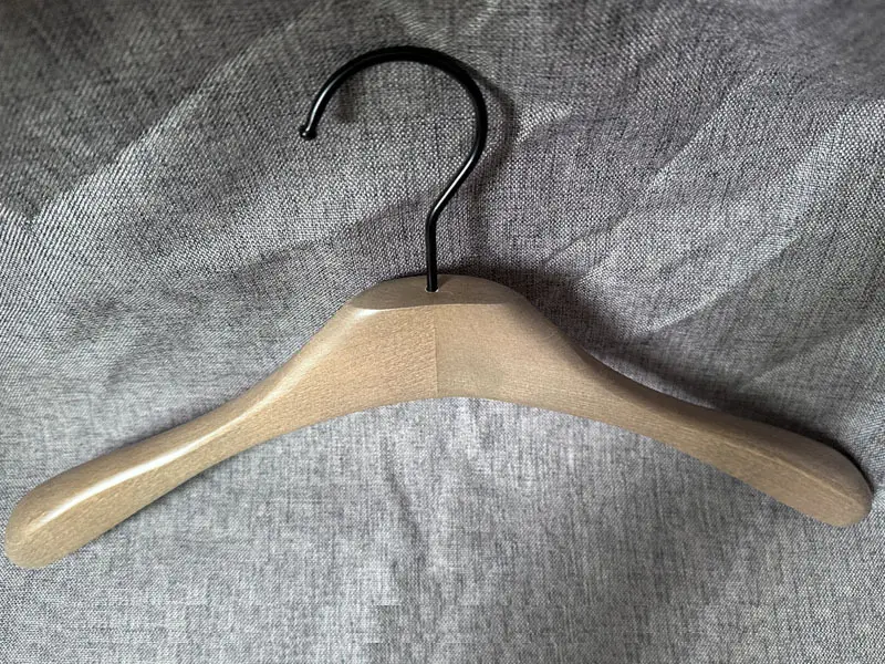 Brown Wooden Hangers Solid Wooden by LEEVANS 2