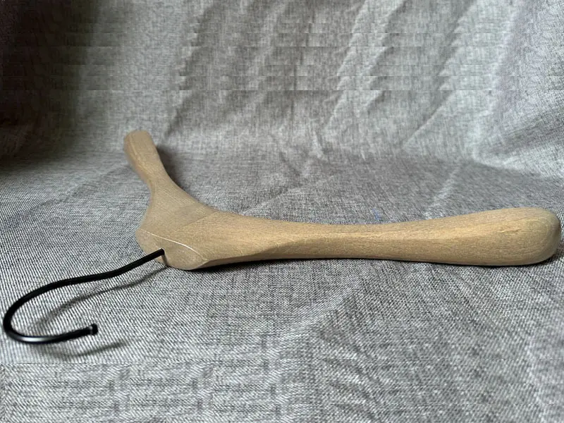 Brown Wooden Hangers Solid Wooden by LEEVANS 4