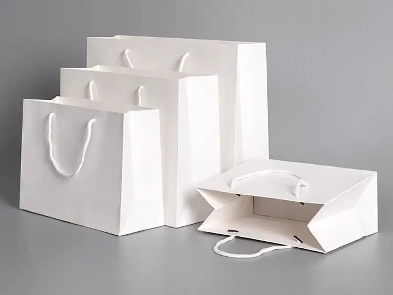 Normal white bag ,paper bag for packing clothing ,custom bag 1