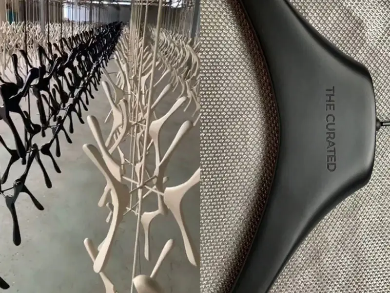 Curved Wooden Hangers KK Carton - - LEEVANS 7