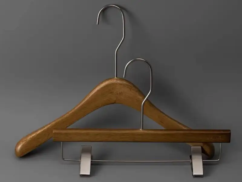 Brown color wooden hanger , custom wooden hanger 1