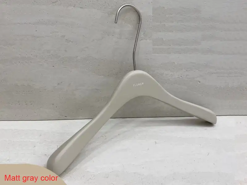 Luxury gray wooden hanger , brand hanger in customized color 1