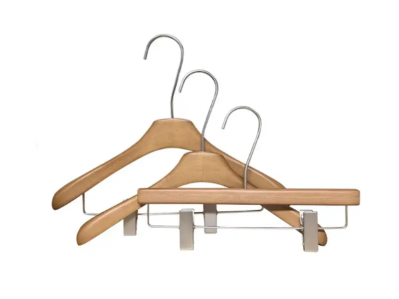 Natural and eco-friendly wooden hanger with custom logo 1
