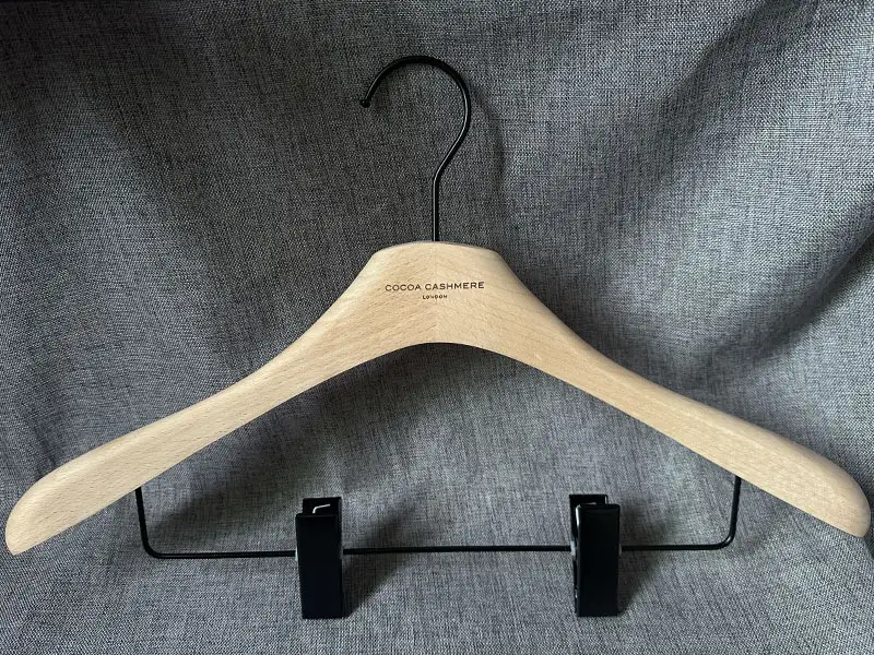 Strength and durability beech wooden hanger in natural color 1