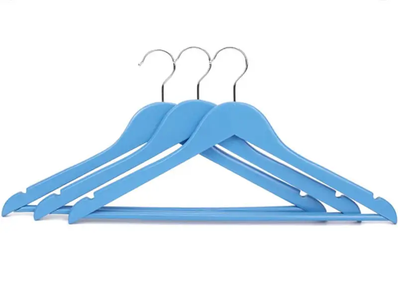 Personal design bule wooden hanger with brand logo 1