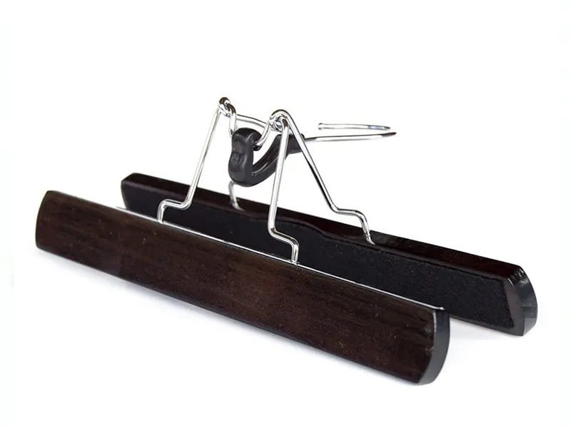 Wooden Pant Hanger with Locking Bar Based on Quantity - - LEEVANS 2