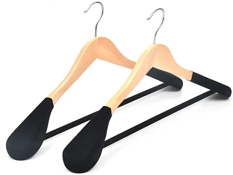 Nice wooden hanger for brand suits 1