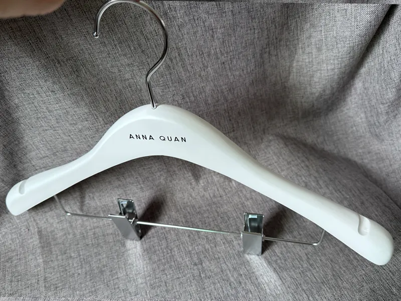 Engraved Wooden Hangers Display for Clothes by LEEVANS 2