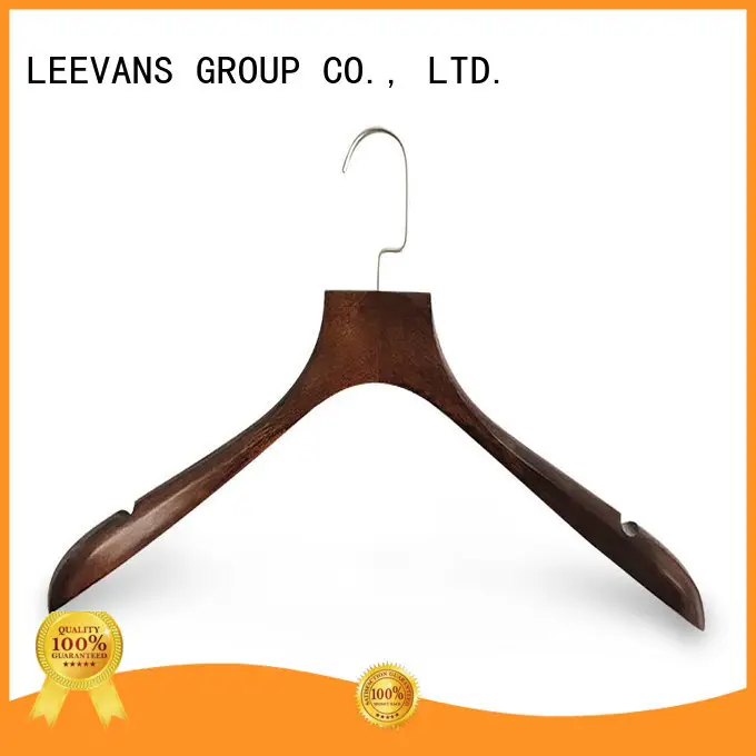 LEEVANS hotel wooden coat hangers wholesale manufacturer for pants 1
