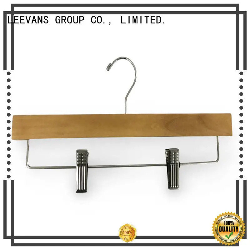LEEVANS fashion custom wooden hangers wholesale for clothes 1
