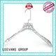 LEEVANS oem white wooden hangers with clips with metal hook for pants 1