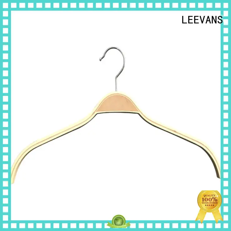 adjustable white wooden hangers wholesale quality for skirt LEEVANS 1