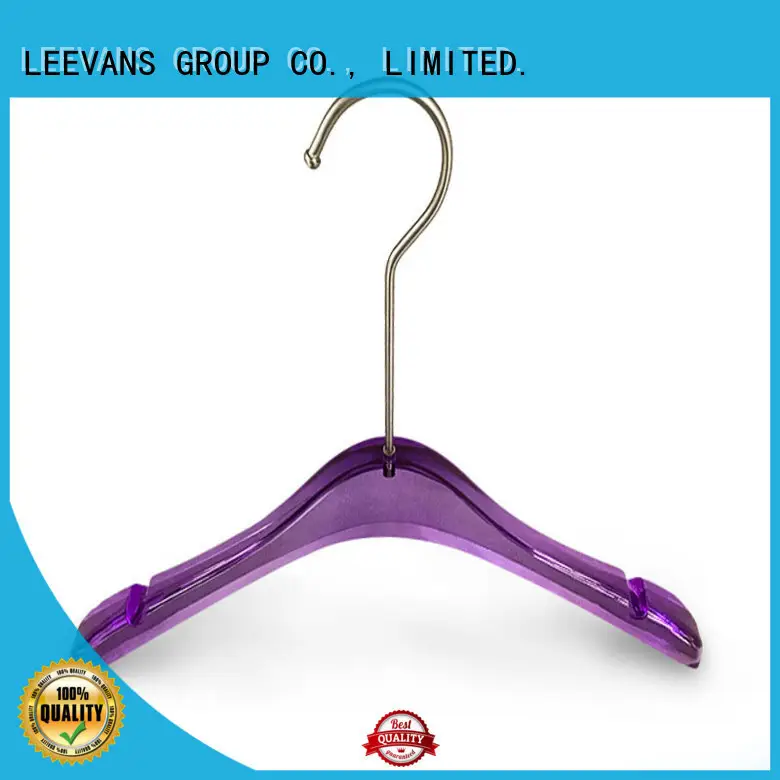 LEEVANS oem acrylic coat hangers wide for pant 1