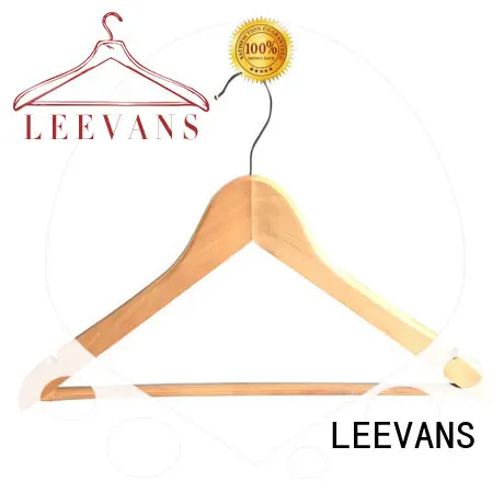 LEEVANS fashion childrens wooden hangers wholesale with metal hook for kids 1