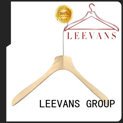 fashion dark brown wooden hangers supplier for skirt LEEVANS 1