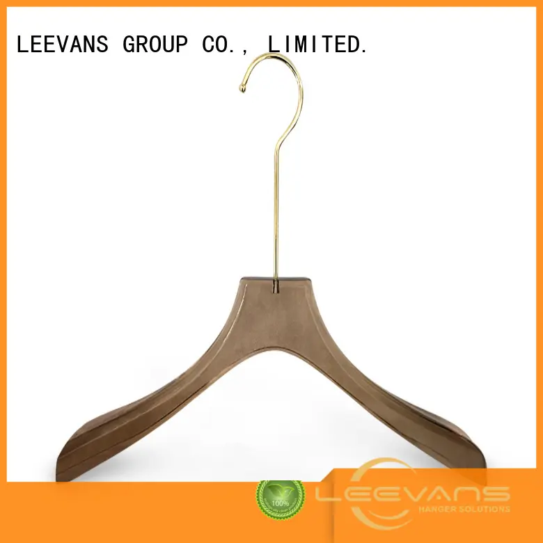 oem custom hangers with logo supplier for jackets LEEVANS 1