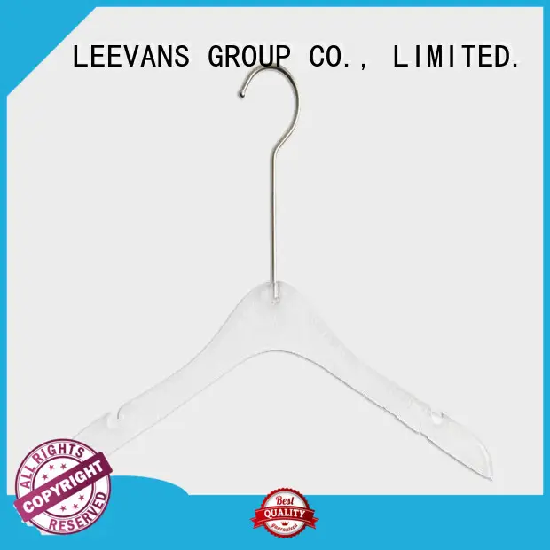 shoulder acrylic coat hangers manufacturer for casuals LEEVANS 1