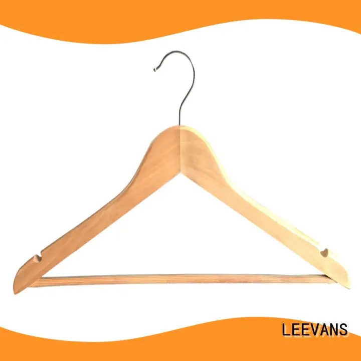 LEEVANS black wooden coat hanger manufacturer for pants 1