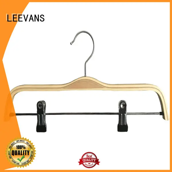 LEEVANS directly black wooden hangers wholesale for skirt 1