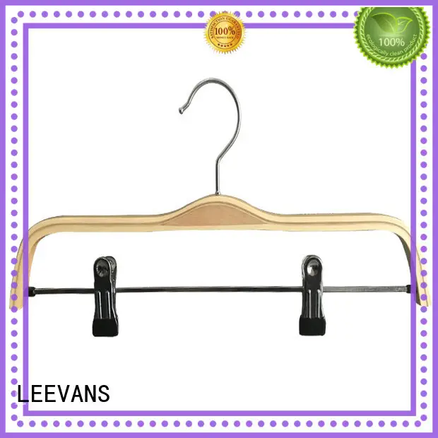 LEEVANS custom wooden trouser hanger laminate for kids 1