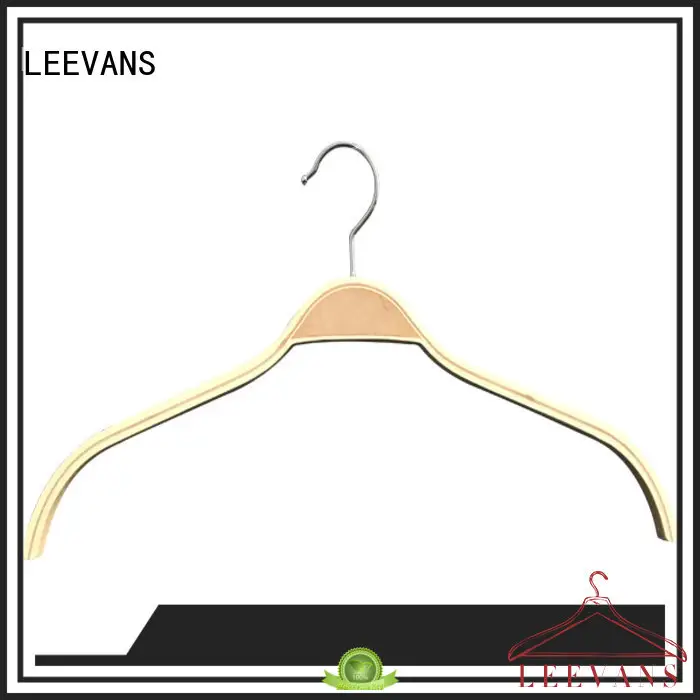 LEEVANS custom wooden shirt hangers with metal hook for clothes 1
