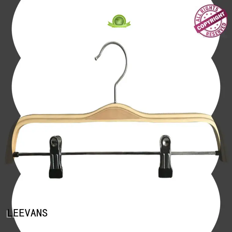engraved wooden hangers skirt for pants LEEVANS 1