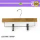 LEEVANS black wooden hangers wholesale surface for skirt 1