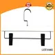 LEEVANS pants grey wooden hangers with metal hook for trouser 1