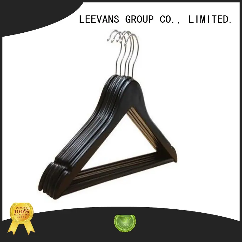 garment wooden hanger clips with metal hook for clothes LEEVANS 1