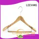 LEEVANS custom personalised wooden hangers locking for pants 1