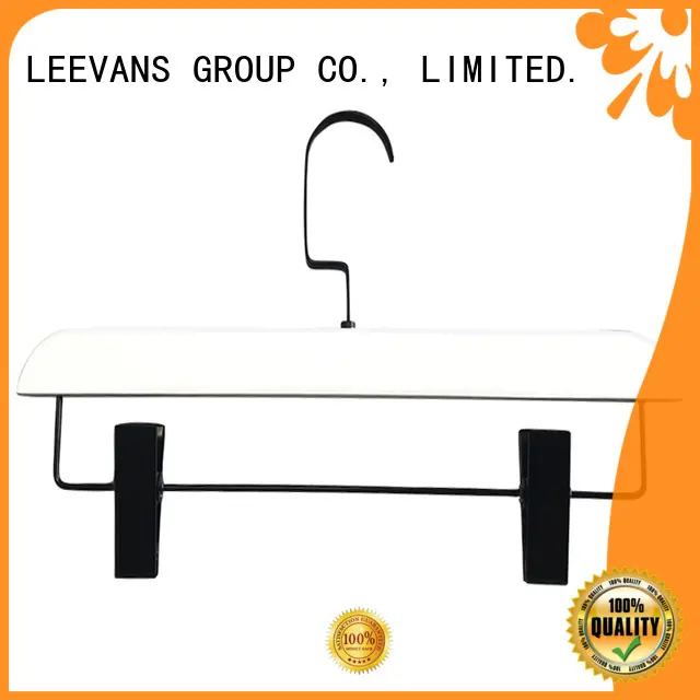 LEEVANS clamp wooden dress hangers wholesale for trouser 1