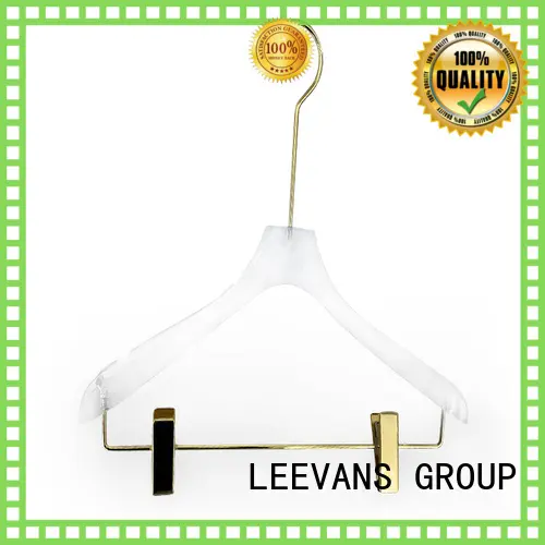 LEEVANS oem clear acrylic hangers wholesale for suits 1