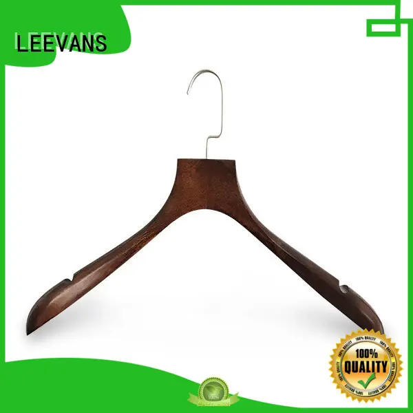 LEEVANS locking wooden coat hanger manufacturer for pants 1