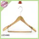 LEEVANS fashion wooden pants hangers manufacturer for clothes 1