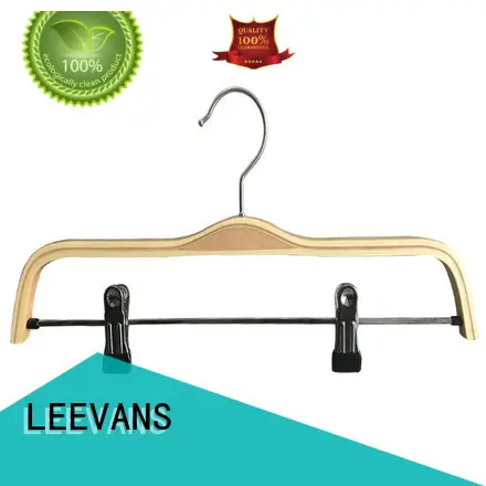 LEEVANS fashion black wooden hangers manufacturer for pants 1