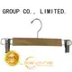 fashion wooden pants hangers rubber with metal hook for skirt 1