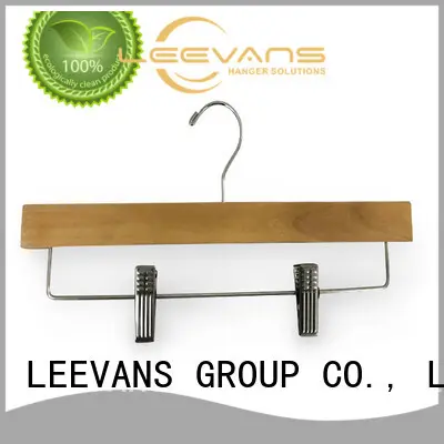 hot sale wooden skirt hangers flat with metal hook for trouser 1