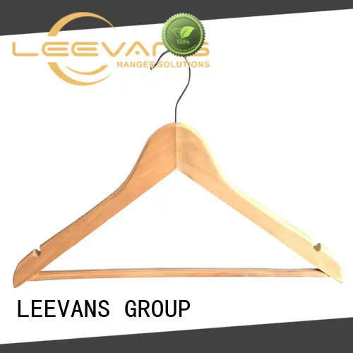 LEEVANS online dark brown wooden hangers supplier for clothes 1
