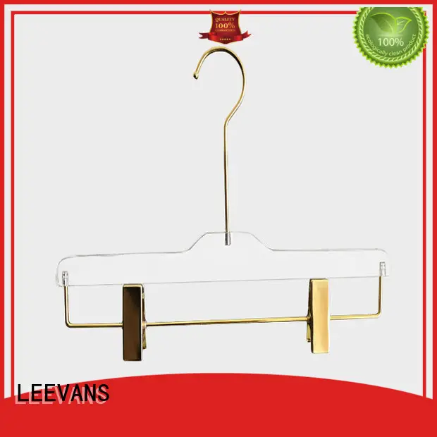 LEEVANS hot sale acrylic coat hangers with wide shoulder for jackets 1