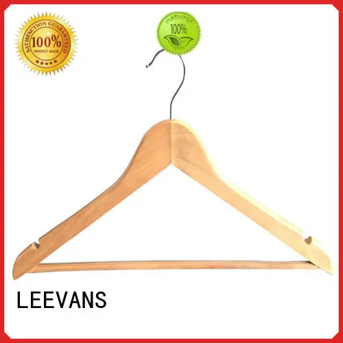 LEEVANS Best wooden coat hangers with clips factory for kids 1