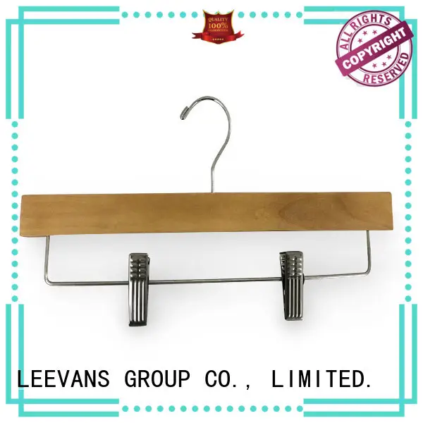 Top wooden coat hangers with clips antirust Supply for children 1