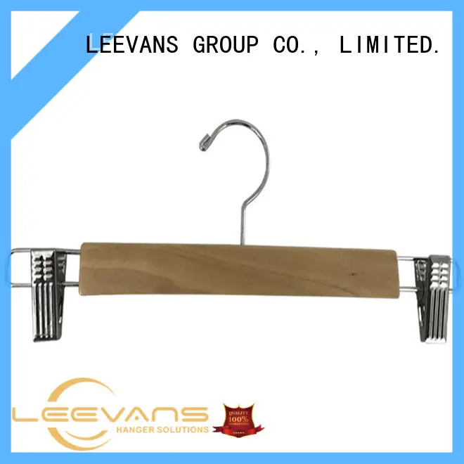 Top wooden trouser hangers with clips clothes company for kids 1