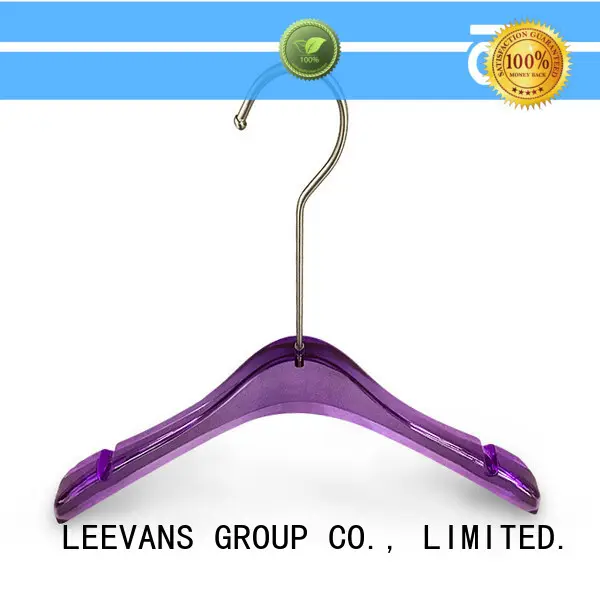 LEEVANS perspex brown hangers factory for jackets 1