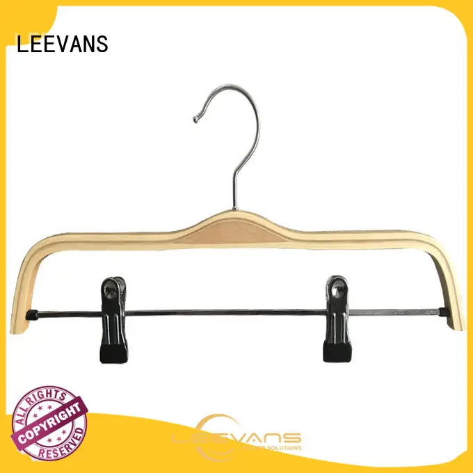 Top wooden suit hangers with clips directly for business for clothes 1