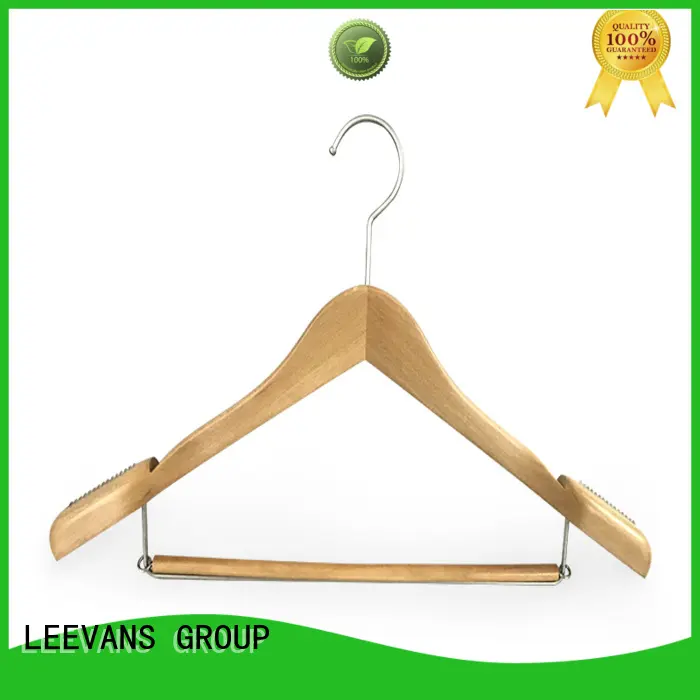 LEEVANS Custom white wooden trouser hangers Supply for skirt 1