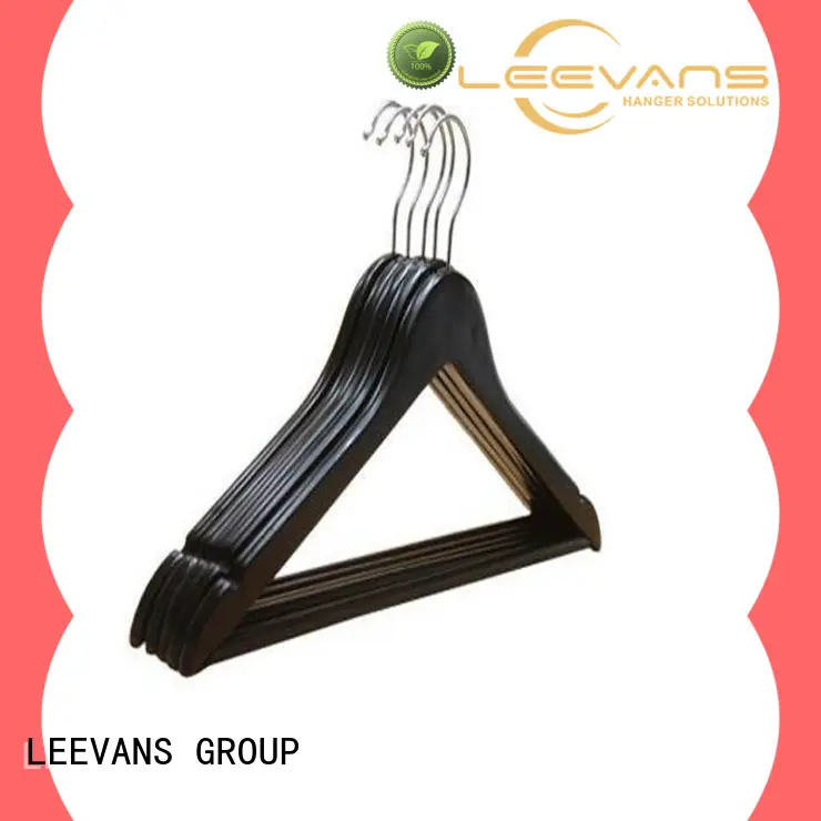 LEEVANS brown childrens wooden coat hangers Suppliers for pants 1