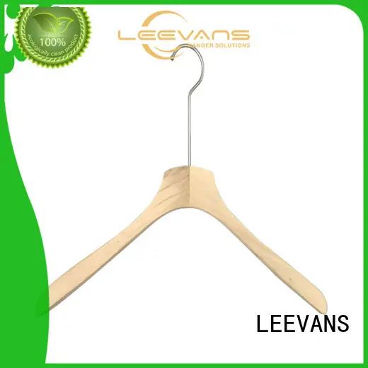 LEEVANS non dark wood coat hangers for business for children 1