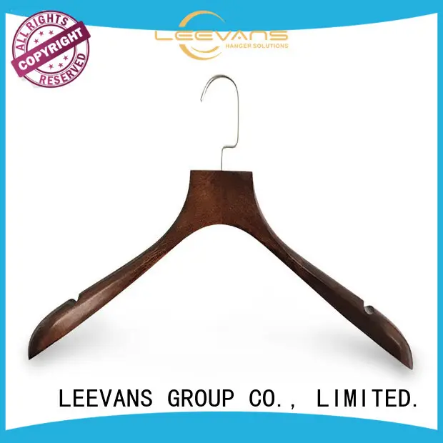 Latest discount wooden hangers logo company for pants 1