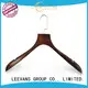Latest discount wooden hangers logo company for pants 1