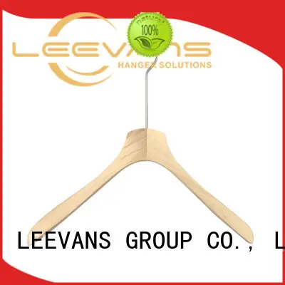 LEEVANS brown dark wood hangers factory for trouser 1